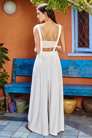 Free Spirit Wide Leg Knit Suspender Jumpsuit