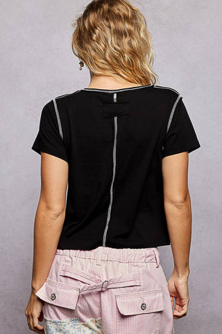 Basic Round Neck Short Sleeve Top