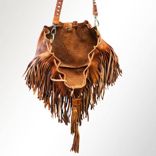 Red Rock Fringe Bucket Leather Bag