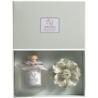 Marigold Ceramic Flower Reed Diffuser Set – 6.8oz