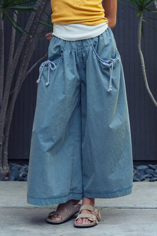 Tidal Drawstring Wide Leg Culottes