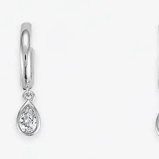 Dewdrop CZ Huggie Layer Earrings
