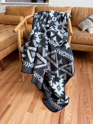 Andean Alpaca Wool Blanket - Shadow Mesa