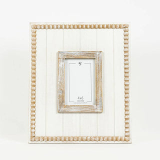 Farm Chic Wooden Beaded photo frame, (4x6) photo
