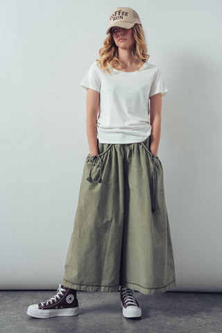 Tidal Drawstring Wide Leg Culottes