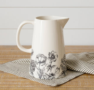 The Black and White Botanical Collection Pitcher