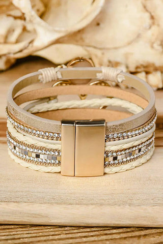 Bohemian Heart Rhinestone Bracelet