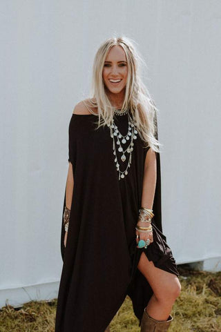The Wren Boho Tunic - Black