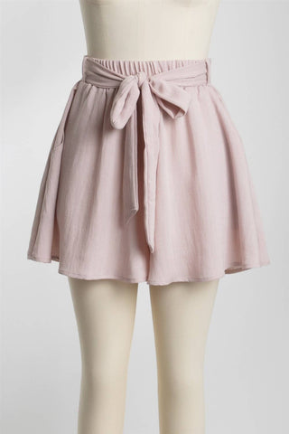 Seaside Linen Belted Shorts