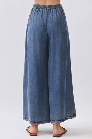 Tencel Washed Wide Flowy Leg Pants