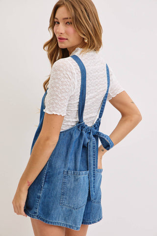 Lovely Denim Overall Romper