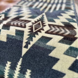 Southwest Alpaca Blanket - Forest Reversible