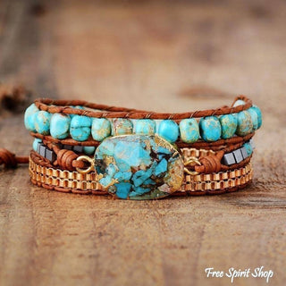 Turquoise Howlite Wrap Bracelet