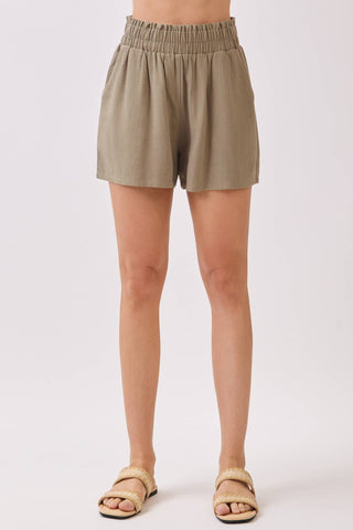 Sedona Ruffled Waist Elastic Shorts