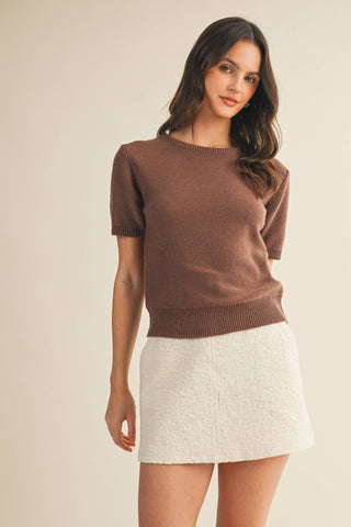 Short Sleeve Soft Sweater | Boutique Knitwear