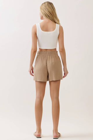 Sedona Ruffled Waist Elastic Shorts