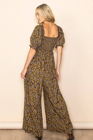 Golden Hour Bloom Wide Leg One-Piece