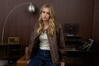 Collared Zip-Up Washed Faux Leather Jacket – Boutique Edge Meets Everyday Cool