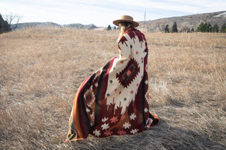 Rust Andean Alpaca Wool Blanket
