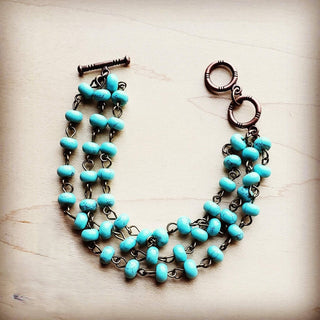Turquoise Triple Strand Bracelet