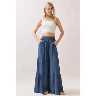 Indigo Drift Wide Leg Pants