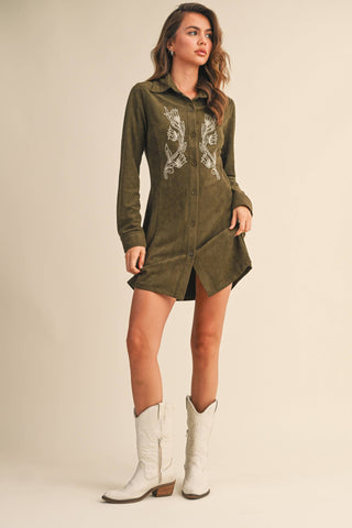 The Embroidered Shirt Dress She Wants