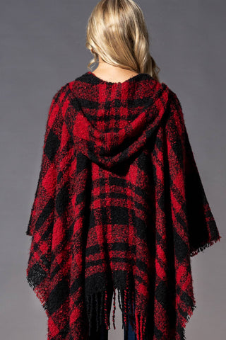 Plaid Ruana Hoodie