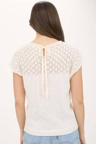 Cozy Grace Eyelet Yoke Knitwear