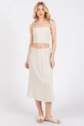 Linen Coastal Tie & Knot Set ( Bottoms Sold Separately)