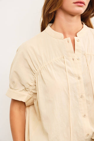 TIE FRONT BUTTON DOWN OVER SHIRT