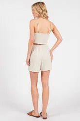 Linen Coastal Tie & Knot Set (Top Sold Separately)