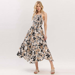Soft Bloom Asymmetrical Midi