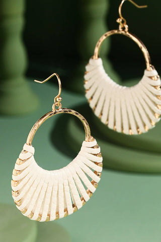 Colorful Fan Hoop Earrings