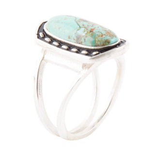 Shielded Turquoise and Sterling Silver Ring