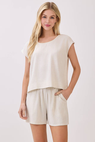Sedona Ruffled Waist Elastic Shorts