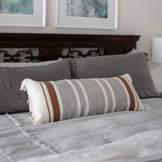 14x36 Hand Woven Roman Pillow Rust