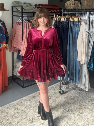 Hug Me in Velvet Dress