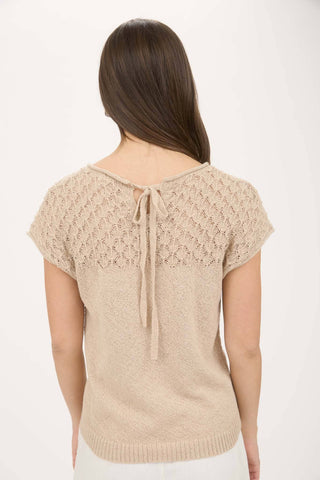Cozy Grace Eyelet Yoke Knitwear