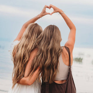 Forever Friends Neutral Sun Friendship Hair Tie Bracelet Set