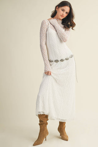 The Keepsake Mock Neck Lace Dress