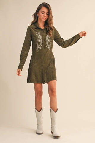 The Embroidered Shirt Dress She Wants