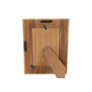 Penelope 4x6 Photo Resin Stamp Picture Frame Blue and Cream