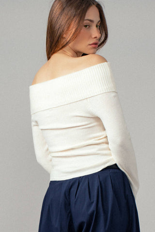 Cozy Silhouette Off-Shoulder Sweater