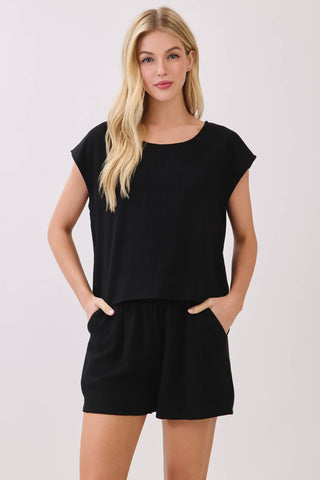Sedona Ruffled Waist Elastic Shorts