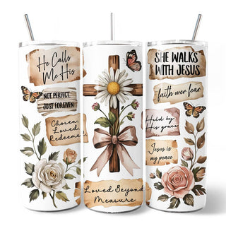 Boho Christian Cross 20oz Tumbler