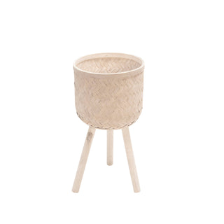 White Wood Tripod Planter Stand – Set of 3 (11, 13, 15 in.)