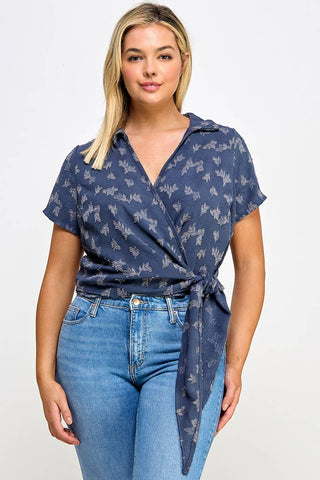 Falling for Indigo Blouse