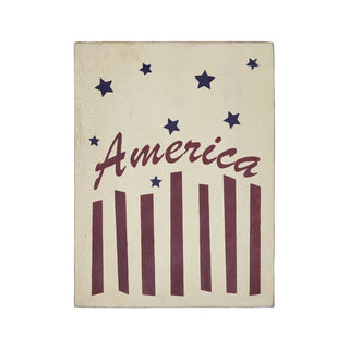 America Stars & Stripes Wooden Block