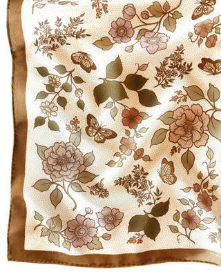 Floral & Butterfly Silk Bandana Scarf
