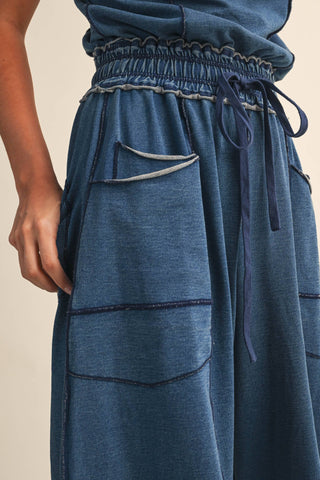 Strapless Barrel Pants Jumpsuit with Tie Waist | Laciann Collective